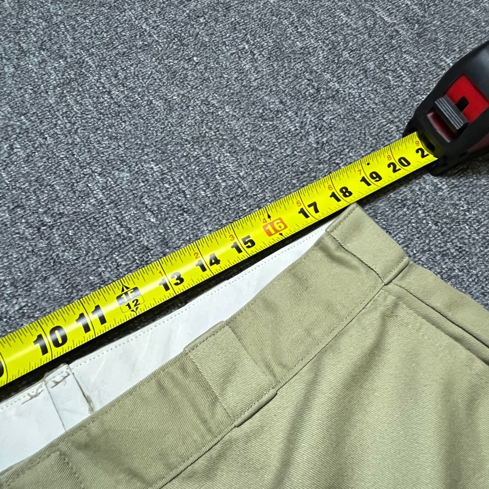 Vintage Dickies 874 Work Pants 38x32 Khaki Tan Chino Made in USA 90s - Picture 8 of 10